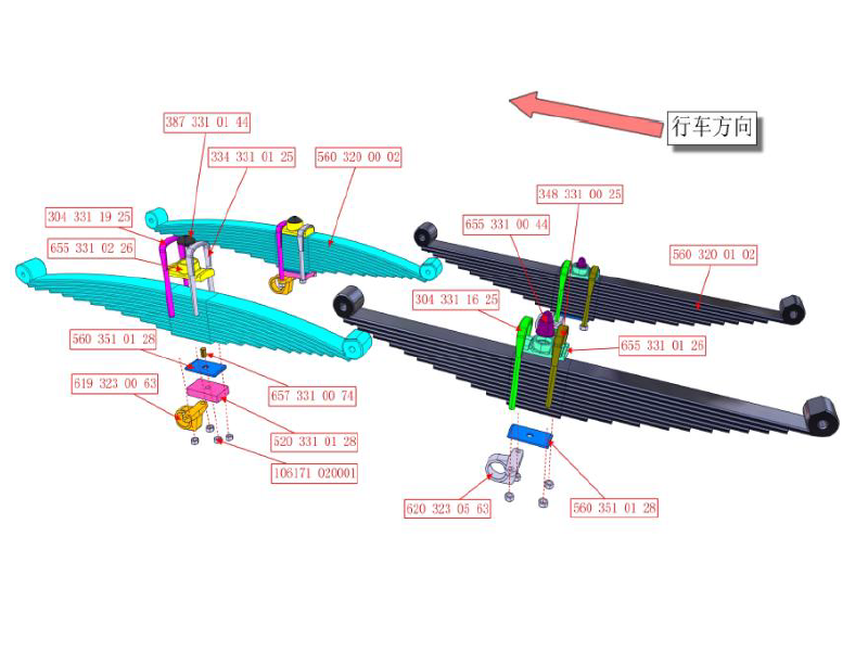 Beiben Leaf Spring to Axle Connection Module
