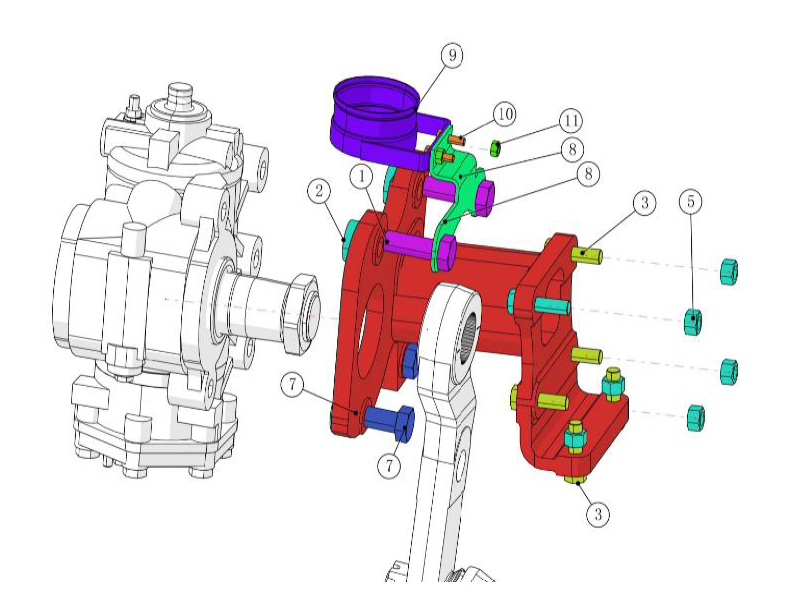 Beiben Steering Gear Support Module