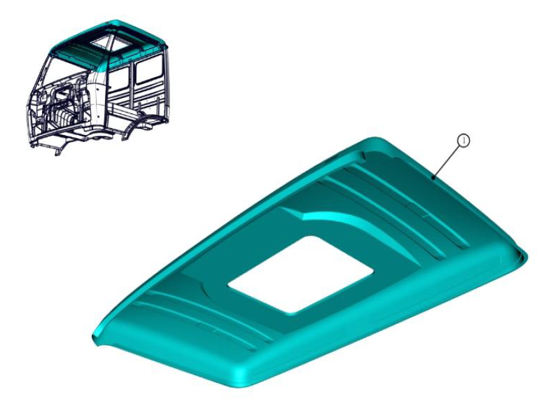 Beiben Top Cover Panel Assembly