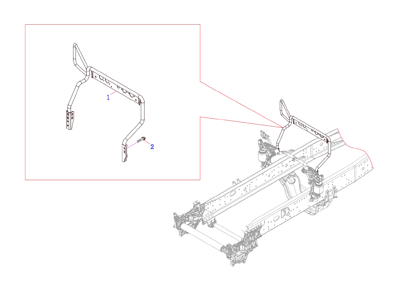 FAW Baffle And Handrail Module-Trailer Auxiliary Device