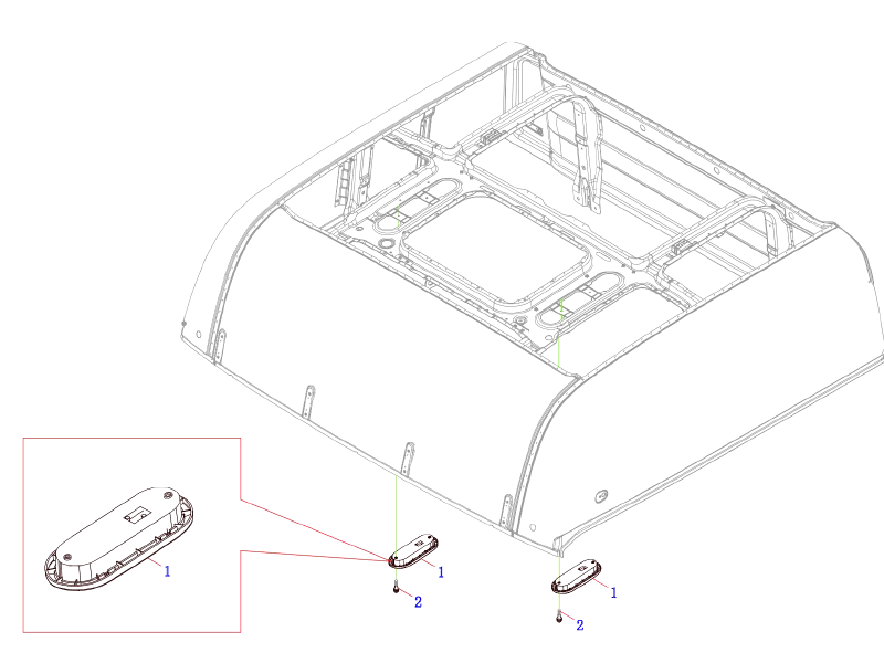FAW Cab Interior Light Assembly