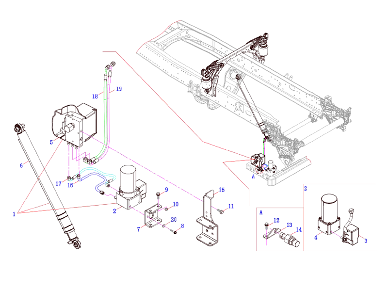 FAW Cab Reversing Control Logic Assembly