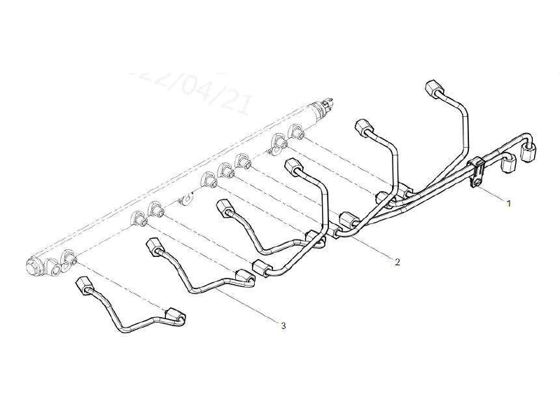 FAW Engine Aseembly-High-pressure Fuel Pipe Assembly