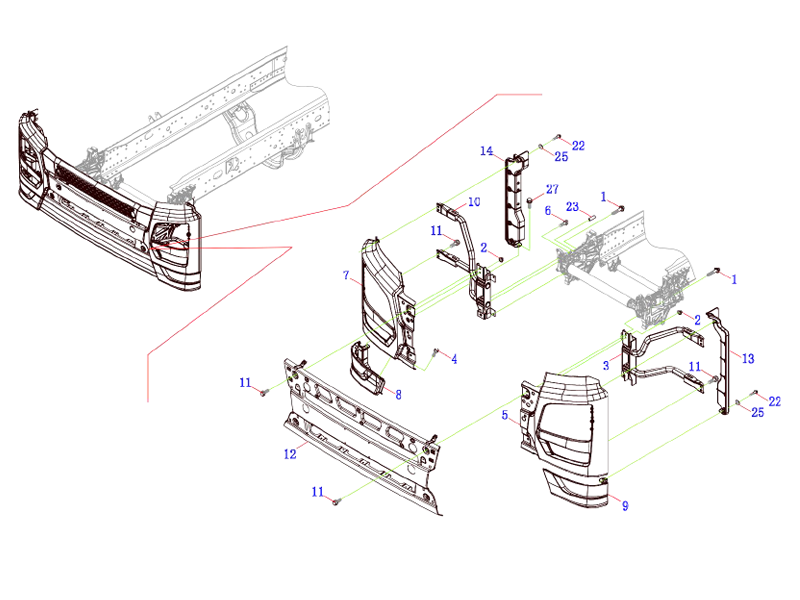 FAW Front Bumper Logic Assembly