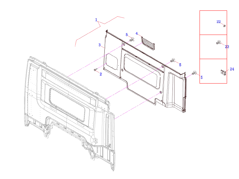FAW Rear Panel Interior Trimming Module