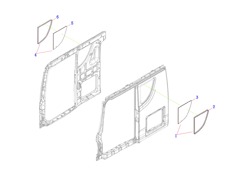FAW Side Window Glass Module