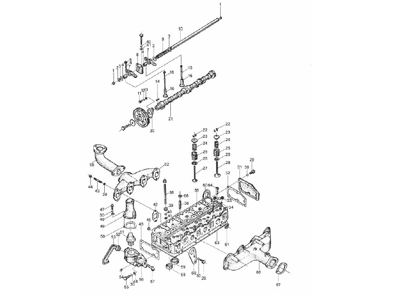 Foton Cylinder Head And Gas Exchanging System Assembly-2