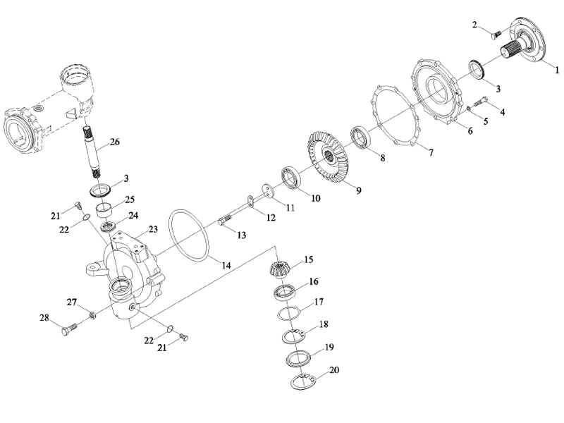 Foton Front Driving Axle Assembly-4