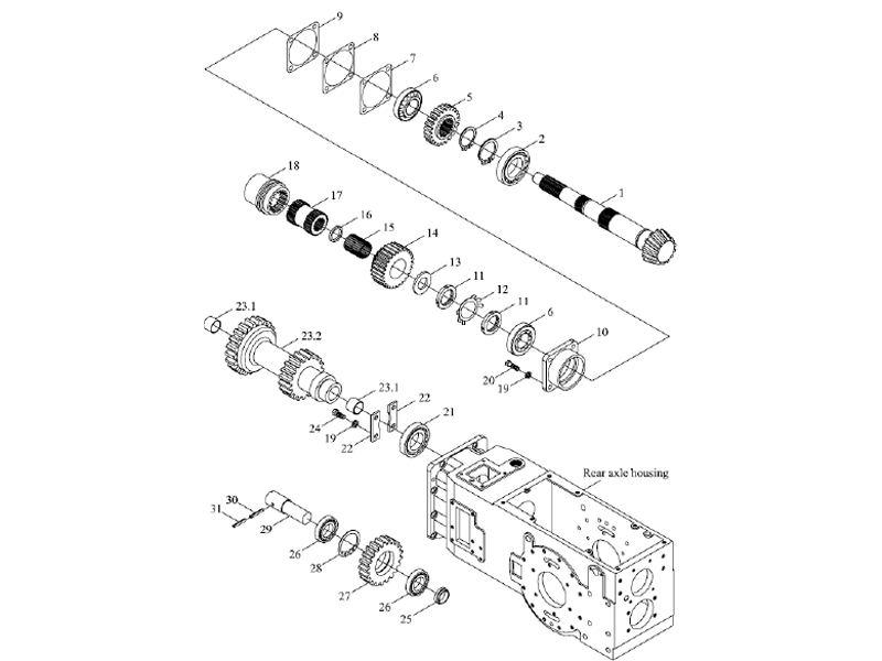 Foton Rear Axle Assembly-2