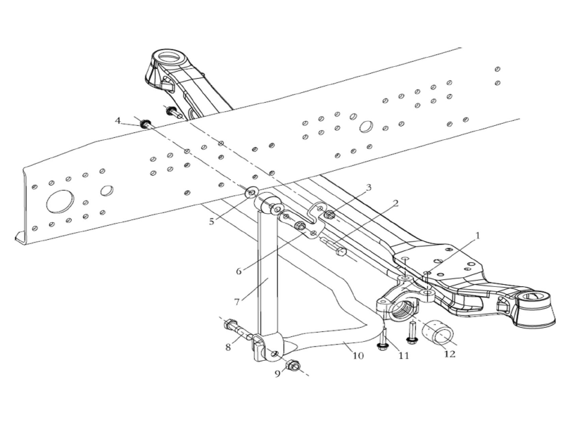 Shacman X6000 Front Stabilizer Assembly