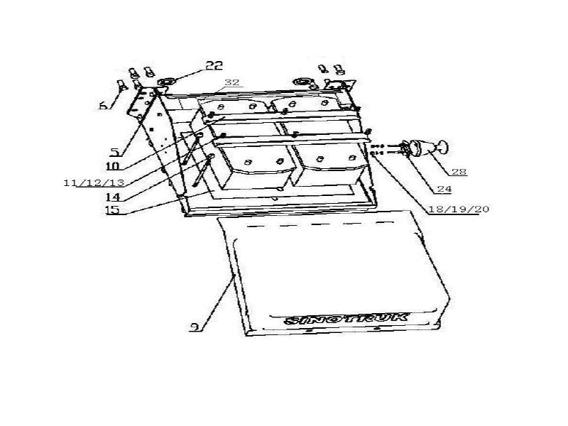 Sinotruk Howo A7 Howo Battery Box Assembly