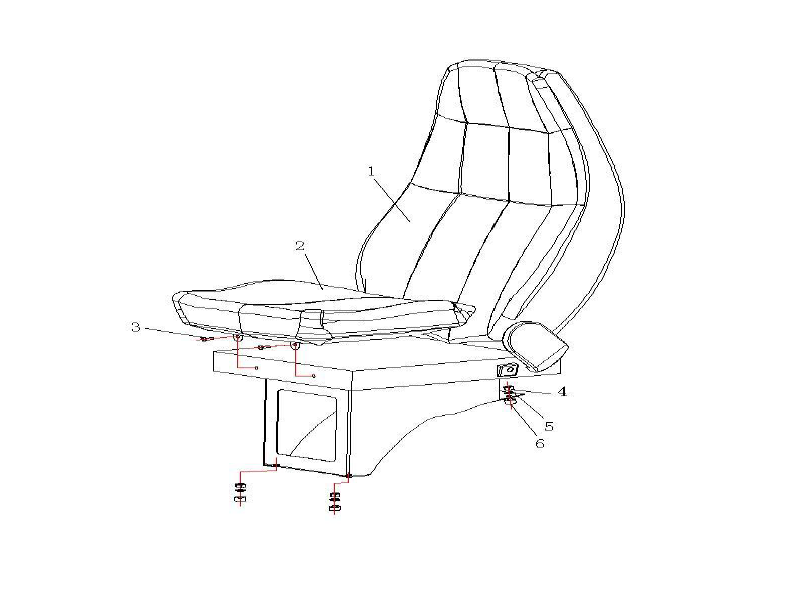 Sinotruk Howo A7 Howo Chair Assembly（Right）