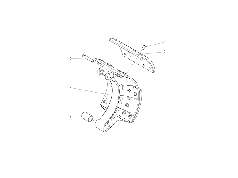 Sitrak Brake Shoe Assembly (Left)