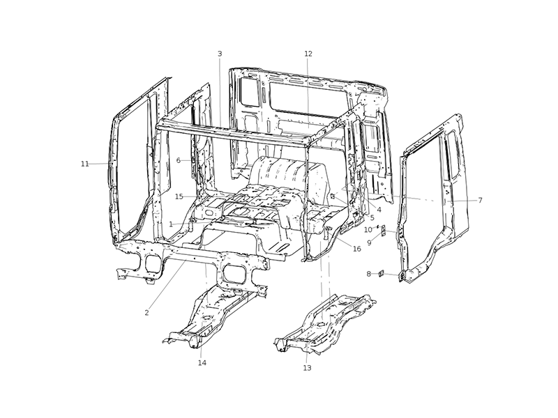 Sitrak Medium Wide Body Medium Length Cab Body