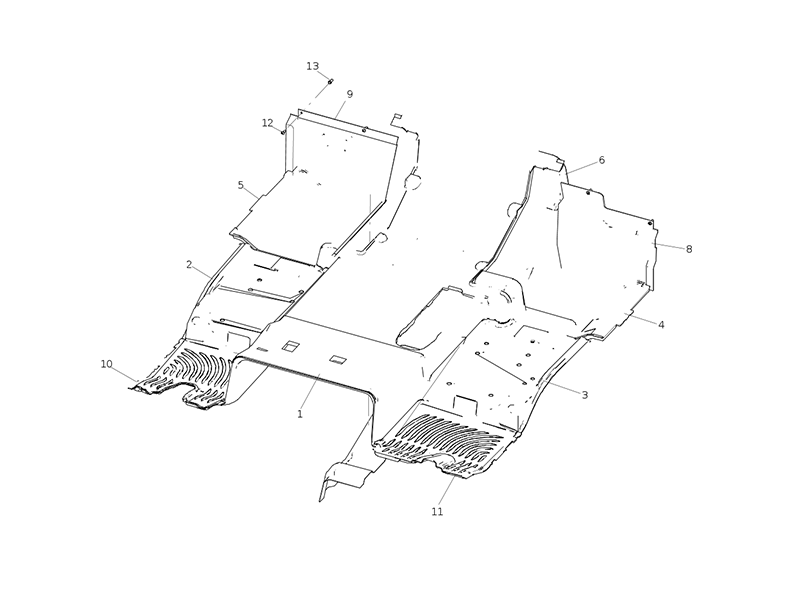 Sitrak Narrow Body Extended Floor Mat (Metal Toolbox)