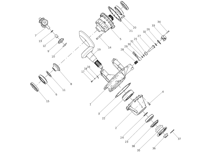 Sitrak Truck MAT16 Rear Axle Center Section(I=1.381,Xsφ165)