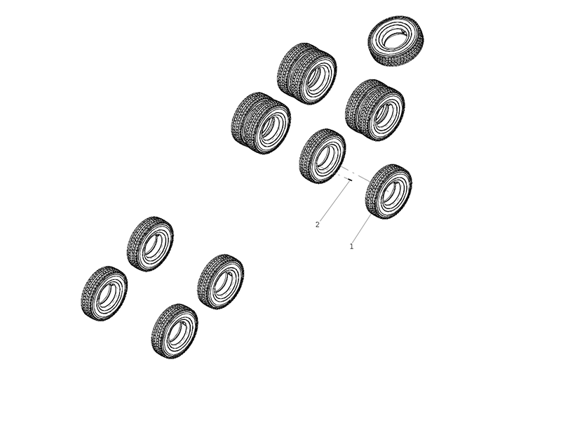 Sitrak Wheels And Tires (11.00r20-18pr/Mixed Tread/All Wheel Position/Reinforced 8.5-20/10 Holes/φ335/Extended Hose/8x4)